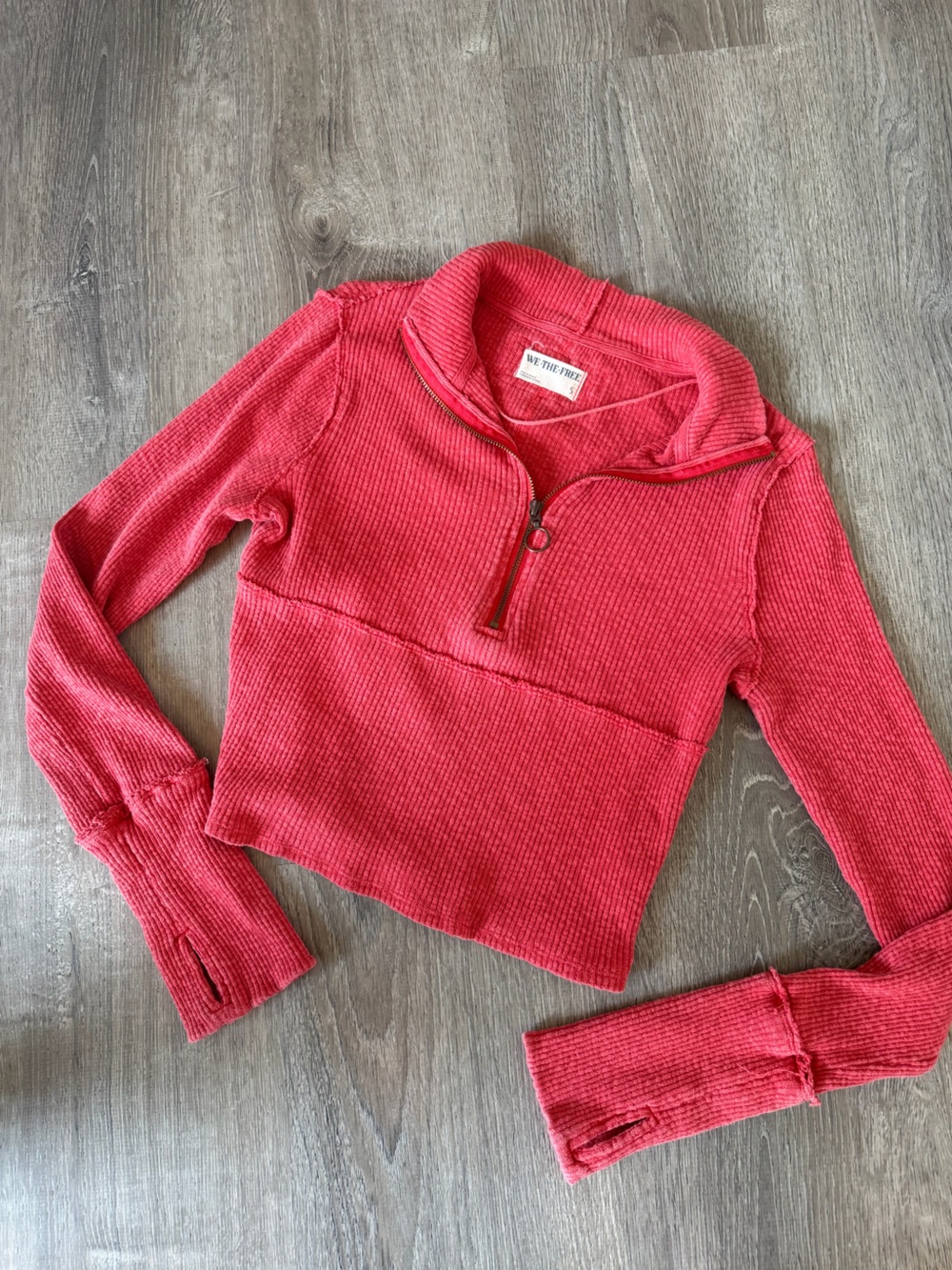 Free People Ribbed Half-Zip - Picture 3 of 10